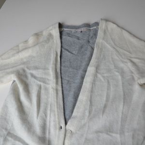 Gap cream and gray cardigan
